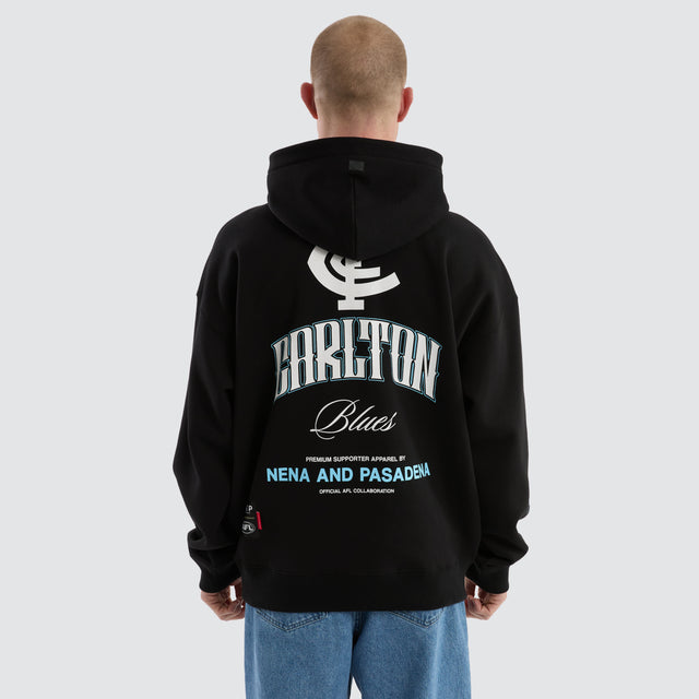 Carlton Blues Fighter Hoodie Jet Black