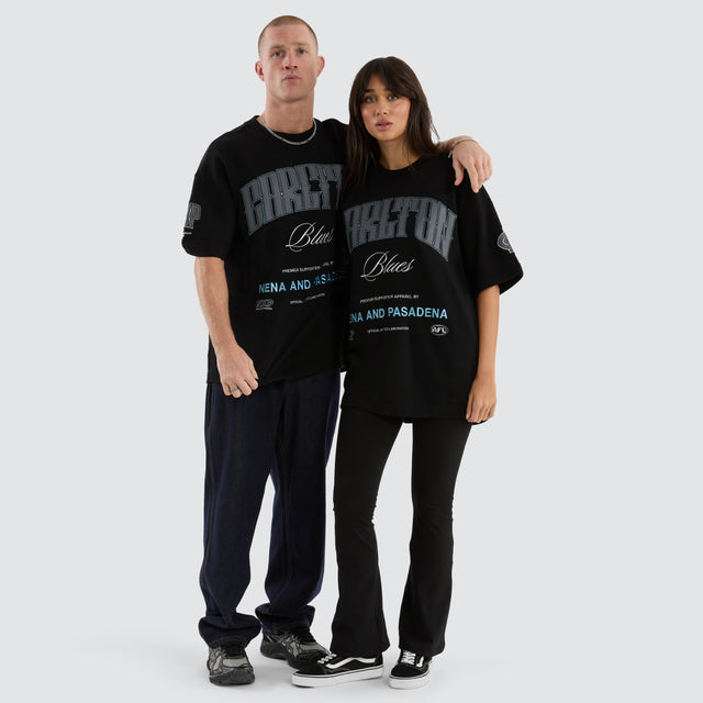 Carlton Blues Game-On Loopback Tee Jet Black