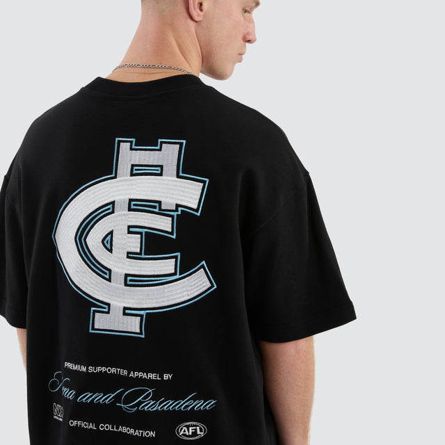 Carlton Blues Legacy Loopback Tee Jet Black