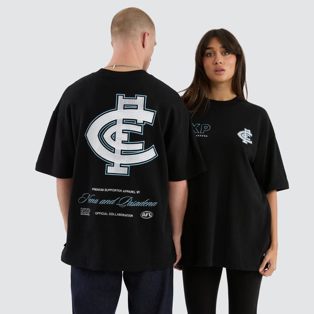 Carlton Blues Legacy Loopback Tee Jet Black