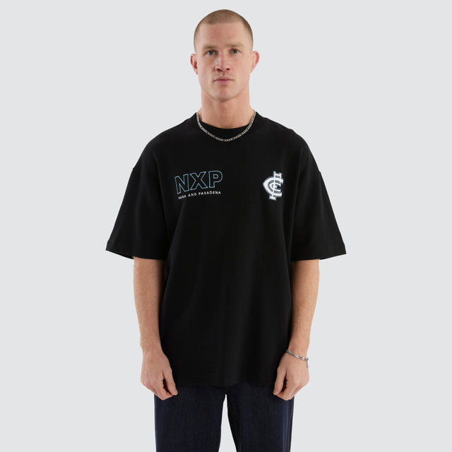 Carlton Blues Legacy Loopback Tee Jet Black