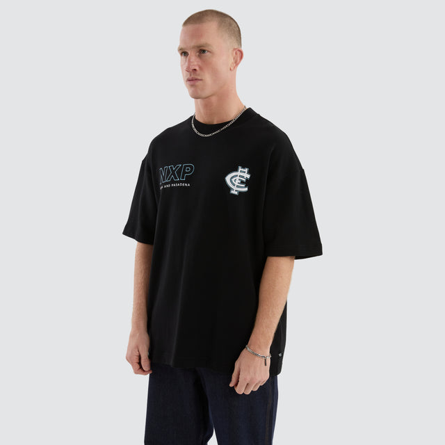 Carlton Blues Legacy Loopback Tee Jet Black