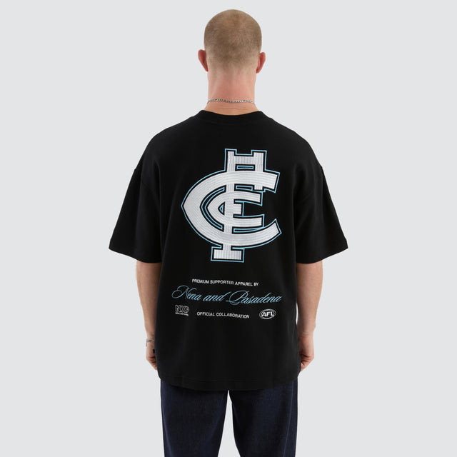 Carlton Blues Legacy Loopback Tee Jet Black