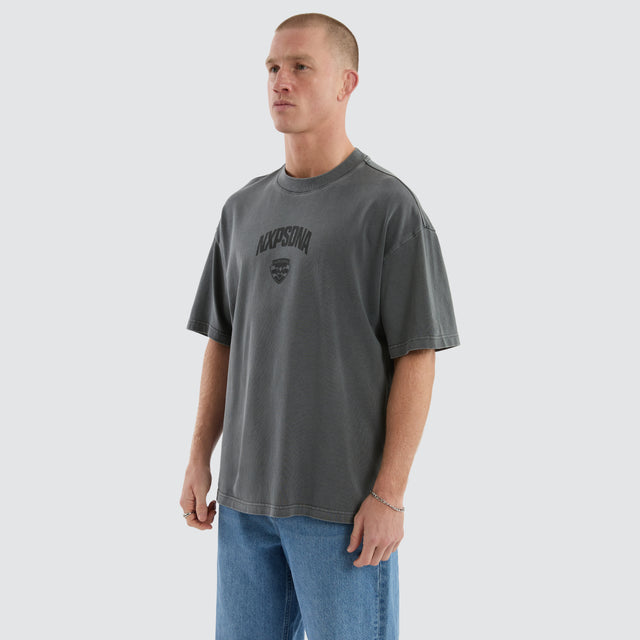 Geelong Cats Hunter Tee Pigment Charcoal