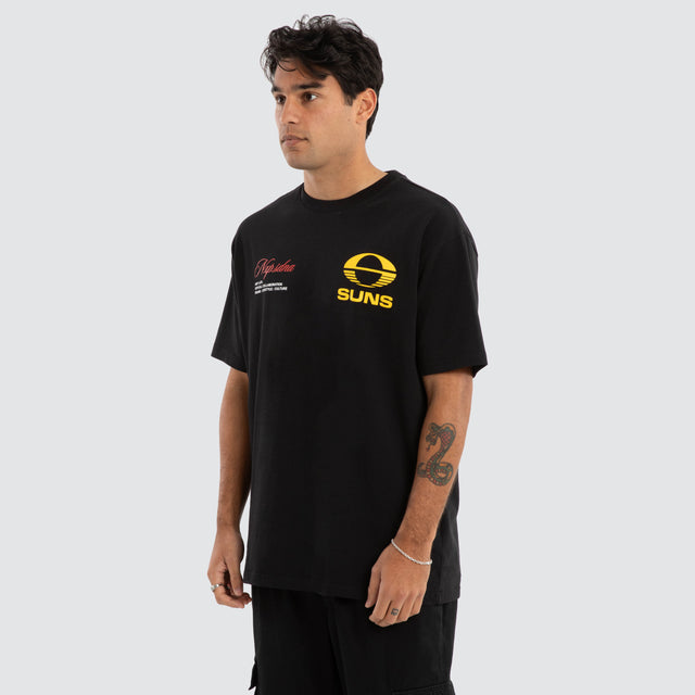 Gold Coast Suns AFL Season Tee Jet Black