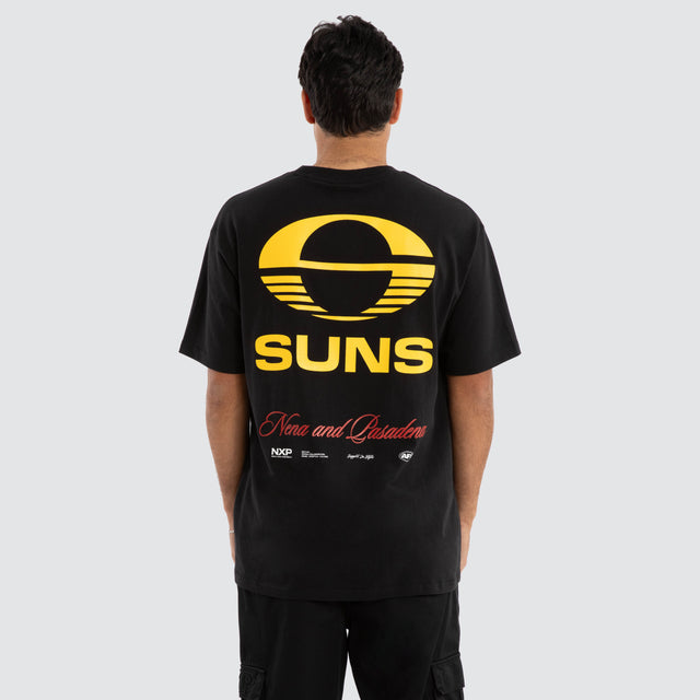 Gold Coast Suns AFL Season Tee Jet Black