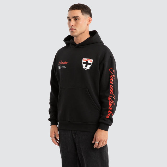 St Kilda Saints AFL Season Hoodie Jet Black