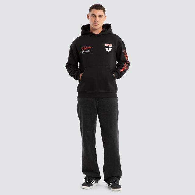 St Kilda Saints AFL Season Hoodie Jet Black