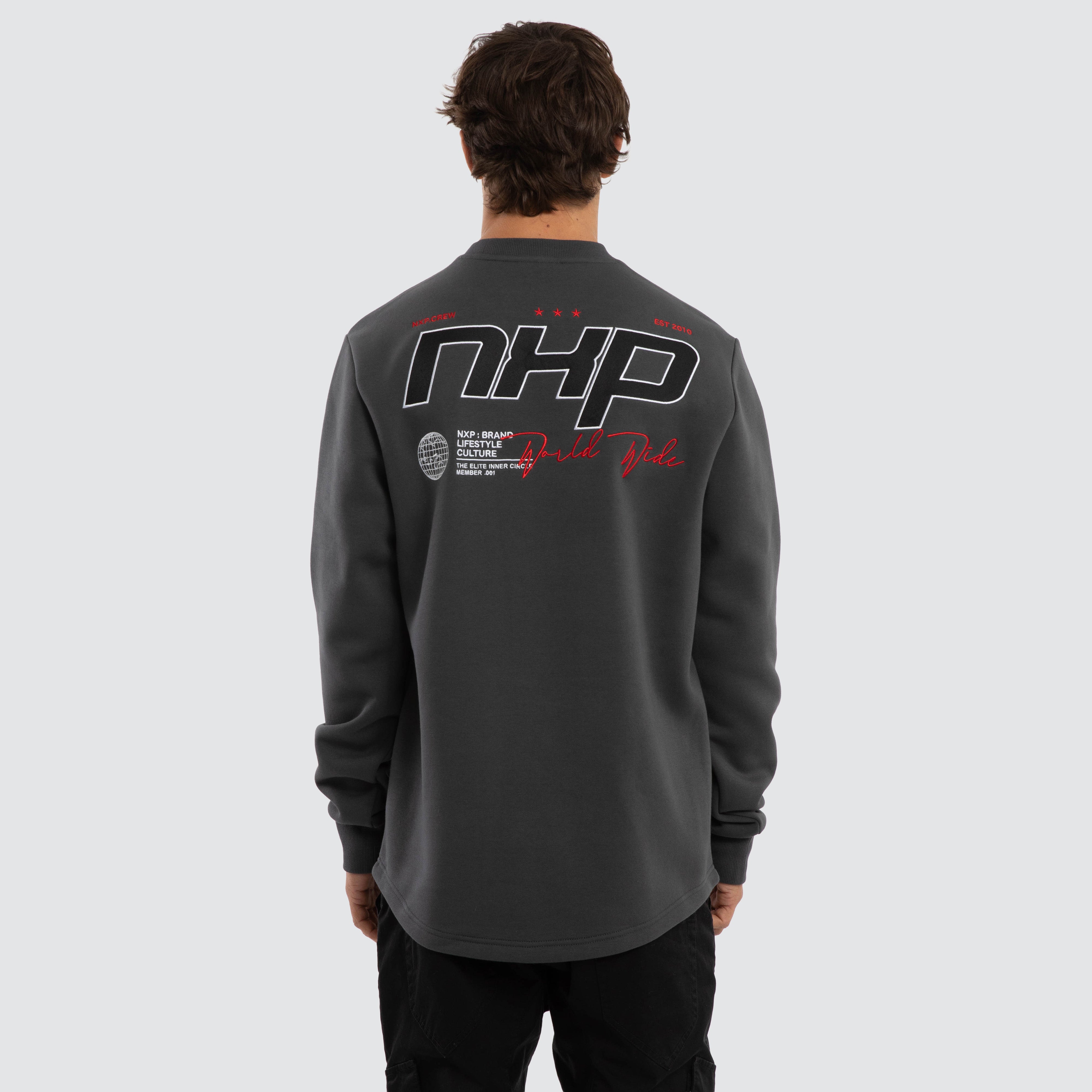 Moderate Curved Hem Sweater Grey | NXP