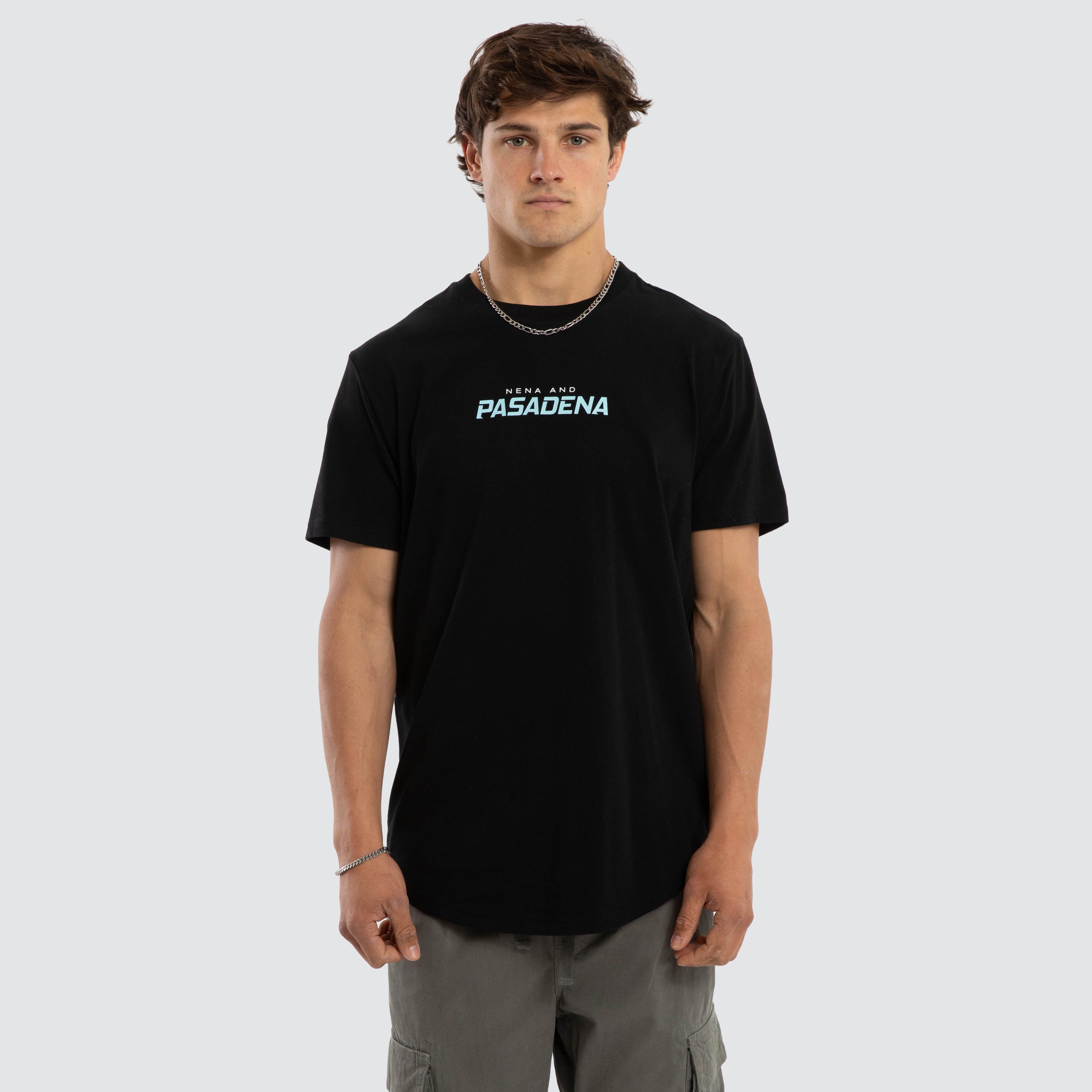 System Curved Hem T-Shirt Black | NXP