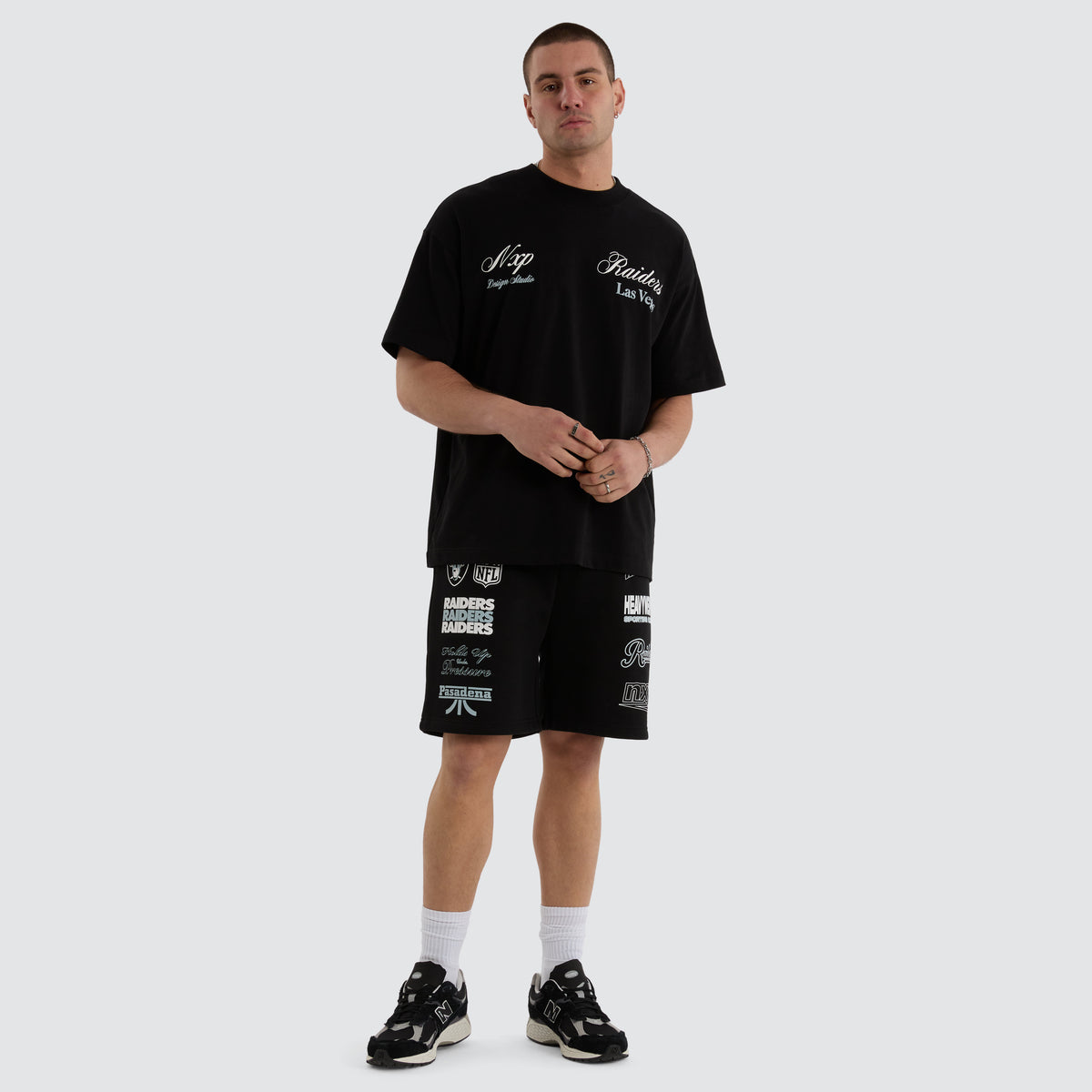 NXP x NFL Las Vegas Raiders Shorts in Jet Black Nena And Pasadena