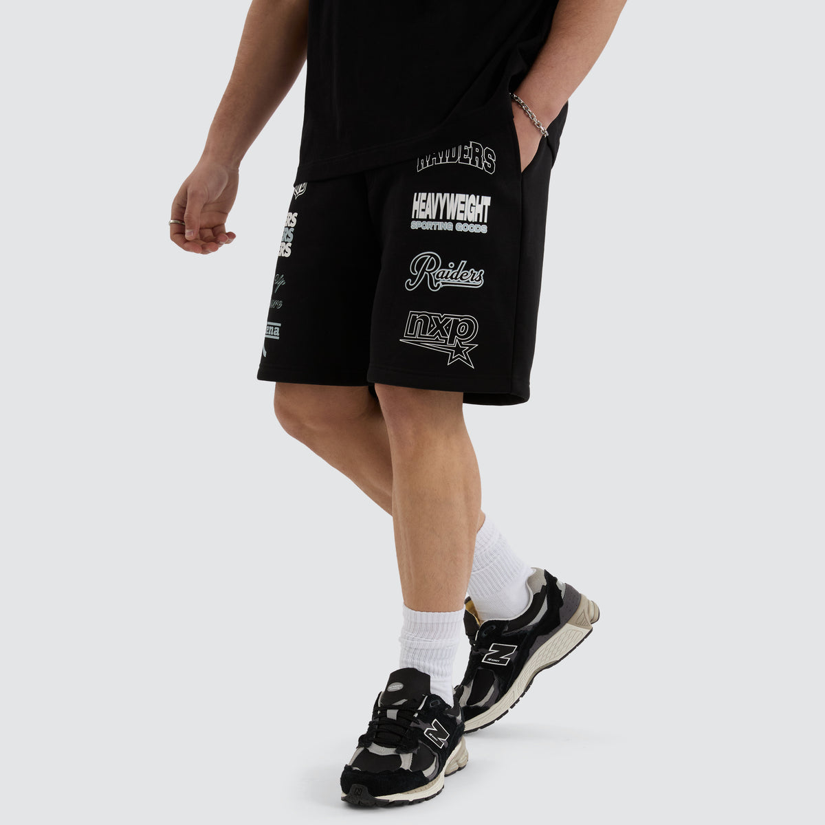 NXP x NFL Las Vegas Raiders Shorts in Jet Black Nena And Pasadena
