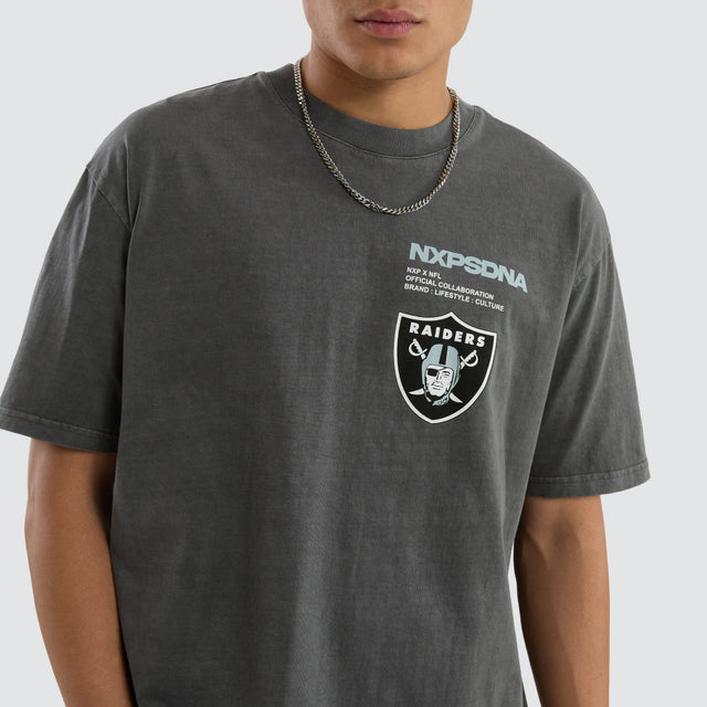 Las Vegas Raiders Driven Tee Pigment Charcoal