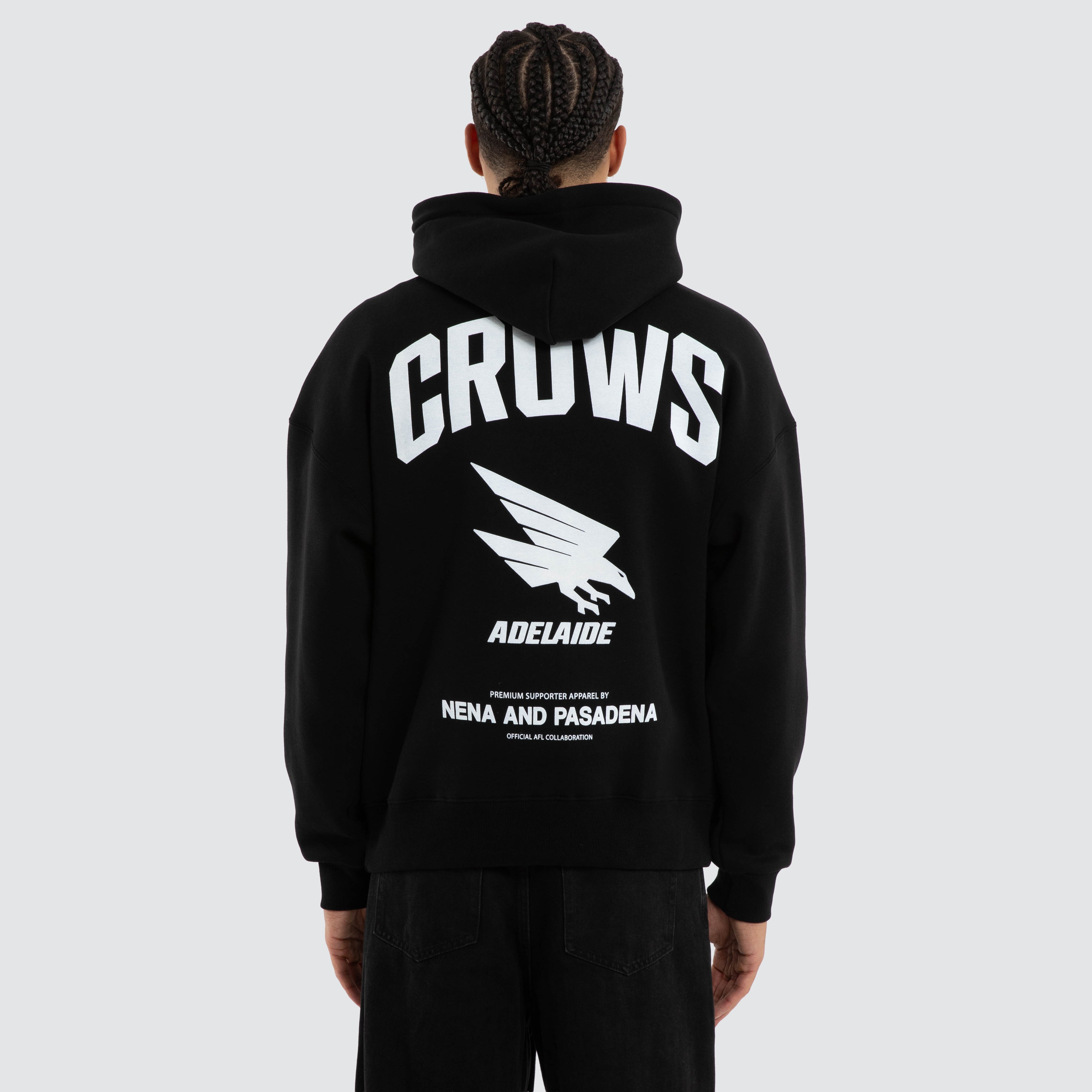 Adelaide Crows Champions Box Fit Hoodie Jet Black | NXP