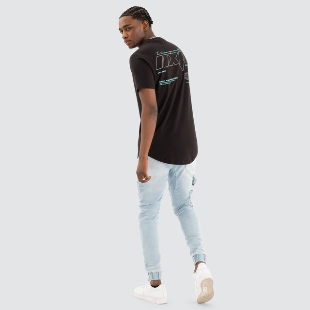 Mighty Dual Curved Tee Jet Black