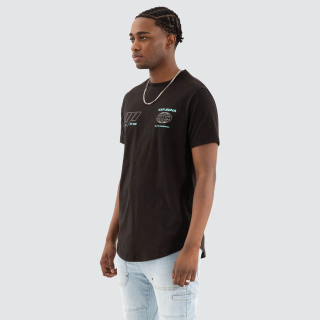 Mighty Dual Curved Tee Jet Black