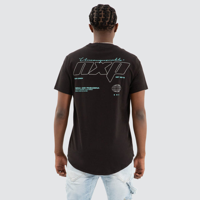 Mighty Dual Curved Tee Jet Black