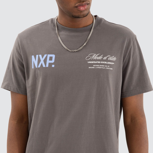 Riot Dual Curved Tee Charcoal Grey