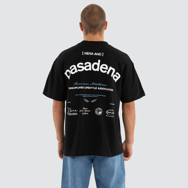 Model Wears Anomaly Raptor Tee Jet Black T-Shirts in Black - Image 1