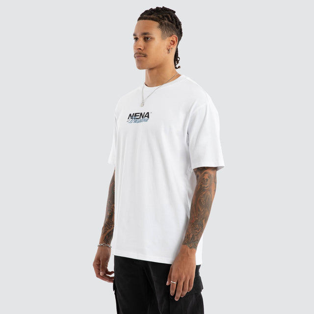 Demand Box Fit Tee White