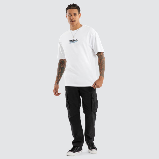 Demand Box Fit Tee White