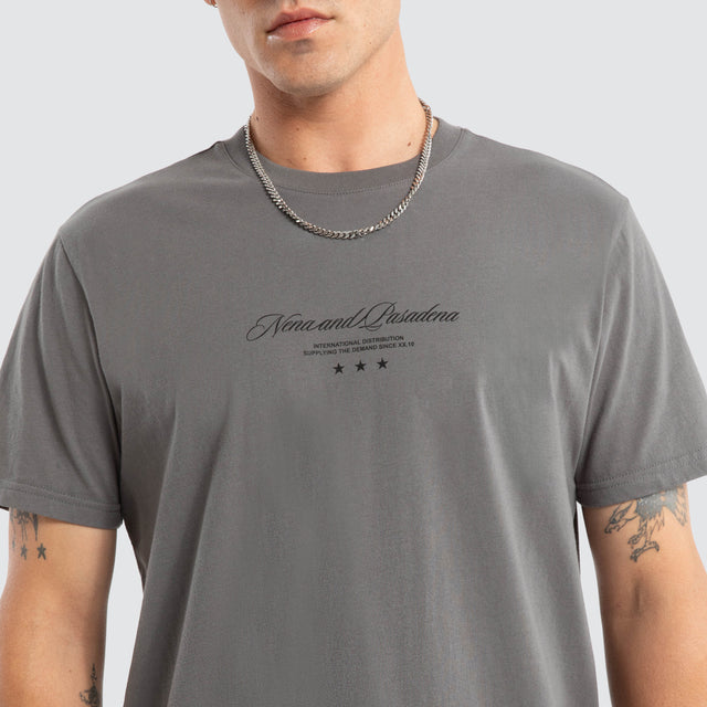 Juncture Dual Curved Tee Charcoal