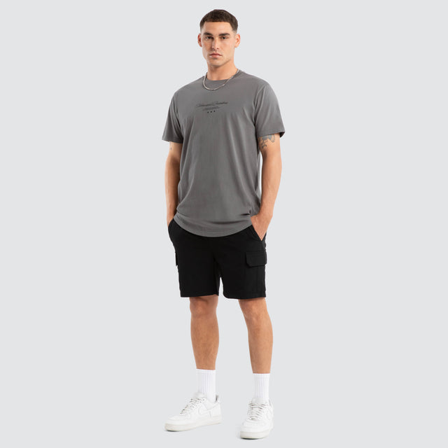 Juncture Dual Curved Tee Charcoal