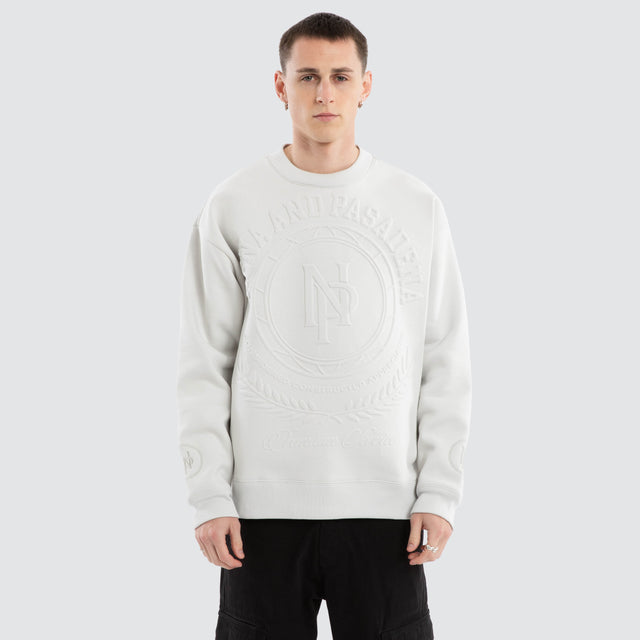 Boss Box Fit Sweater Glacier Grey / Castlerock