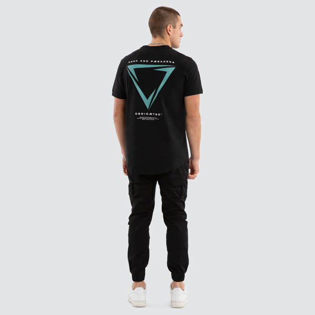 Inevitable Dual Curved Tee Jet Black