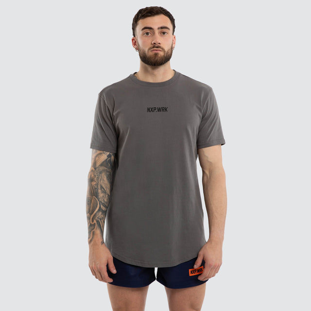 Frontman Dual Curved Tee Charcoal/Black