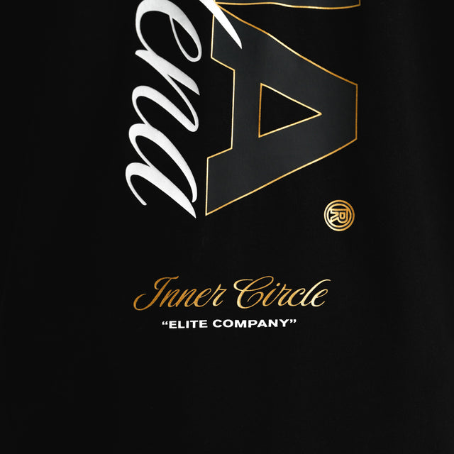 Veered Dual Curved Tee Jet Black