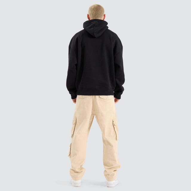 Airdrie Box Fit Hoodie Jet Black