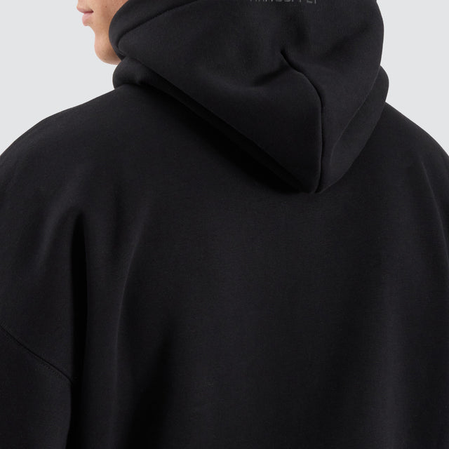 Airdrie Box Fit Hoodie Jet Black