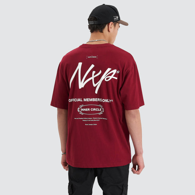 Arcade Heavy Oversized Tee Cabernet