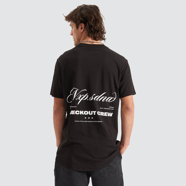 Blackout Cape Back T-Shirt Jet Black