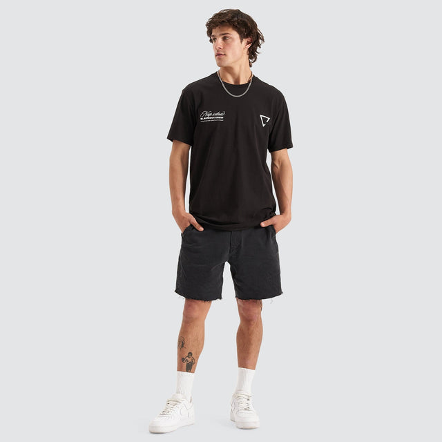 Blackout Cape Back T-Shirt Jet Black