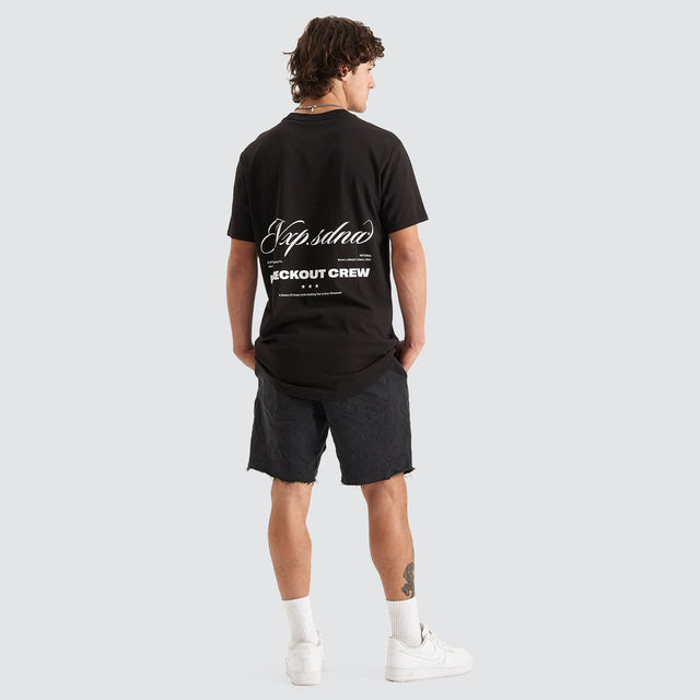 Blackout Cape Back T-Shirt Jet Black