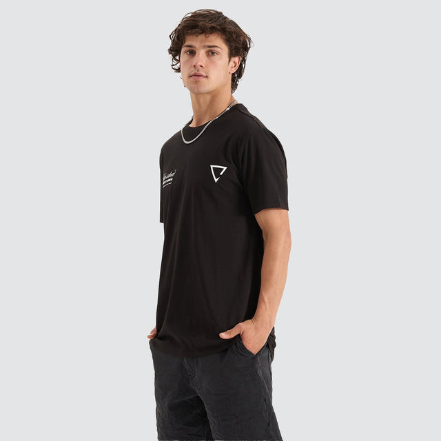 Blackout Cape Back T-Shirt Jet Black