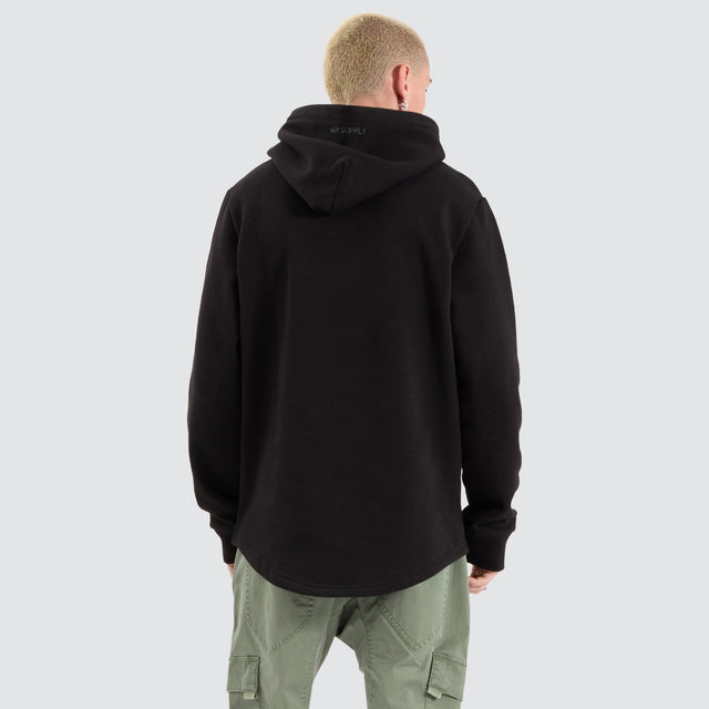 Conway Dual Curved Hoodie Jet Black