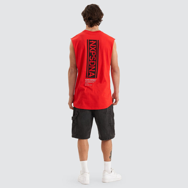 Coupe Scoop Back Muscle Tee Poppy Red