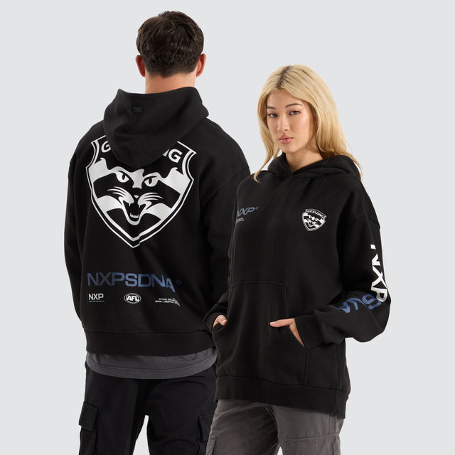 Geelong Cats AFL Relaxed Hoodie Jet Black