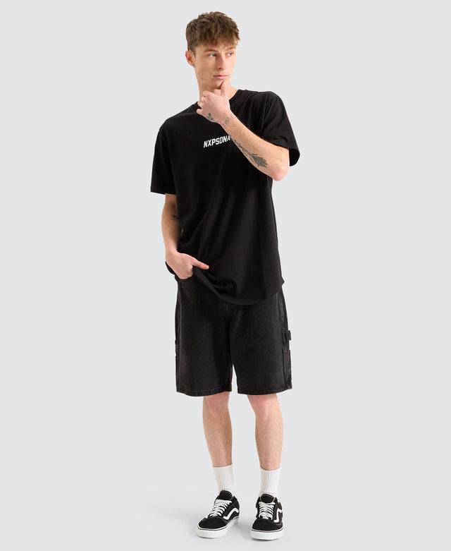 Balance Dual Curved T-Shirt Jet Black