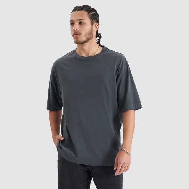 Origin Story Heavy Oversized Tee Pigment Asphalt