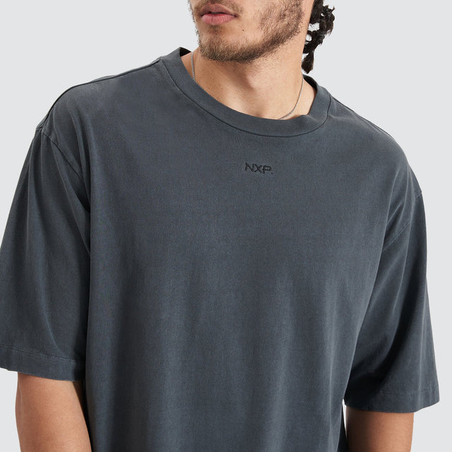 Origin Story Heavy Oversized Tee Pigment Asphalt