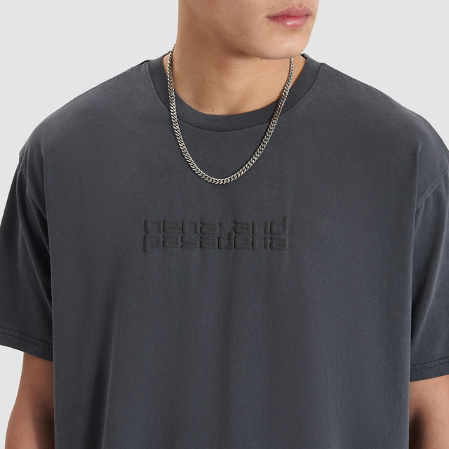 Post-Industrial Heavy Box Fit Tee Pigment Asphalt