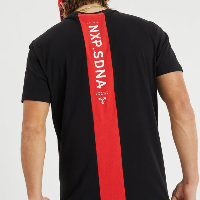 Model Wears Principle Cape Back T-Shirt Jet Black T-Shirts in Black - Image 5