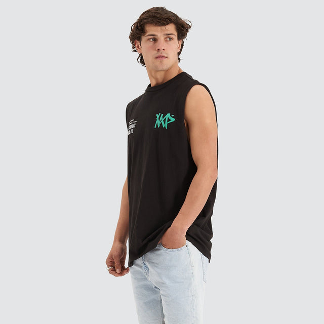 Slander Relaxed Muscle Tee Jet Black