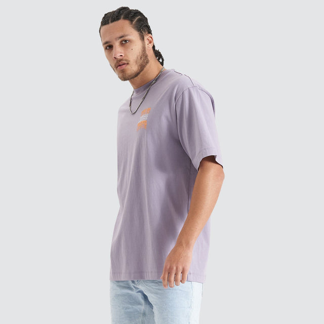 Thunder Heavy Oversized Tee Purple Ash