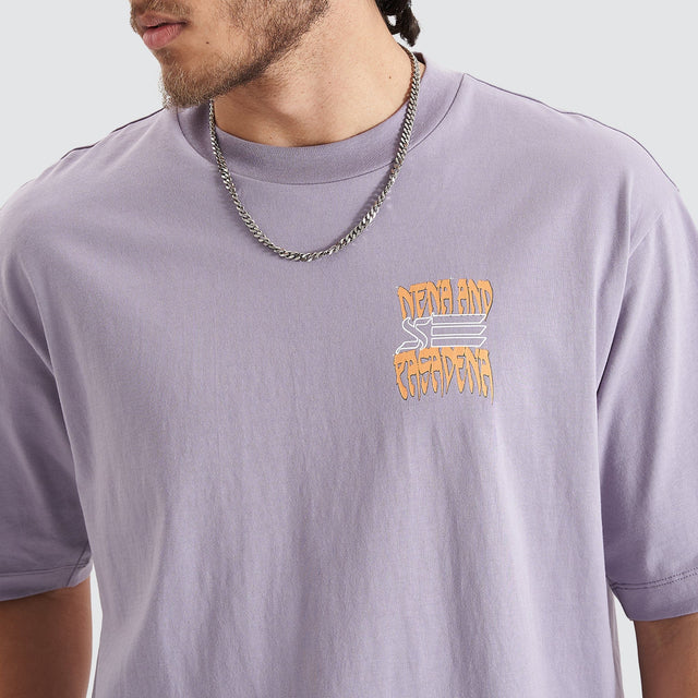 Thunder Heavy Oversized Tee Purple Ash