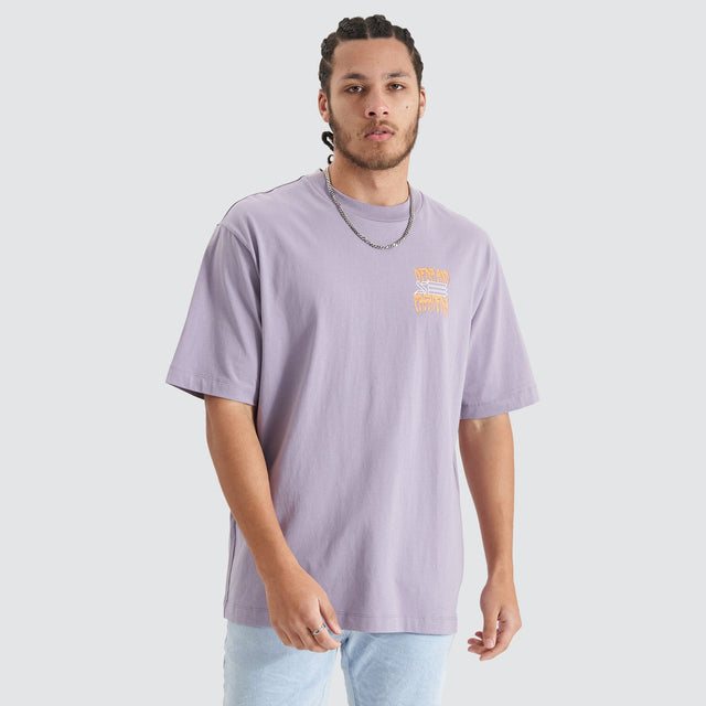 Thunder Heavy Oversized Tee Purple Ash